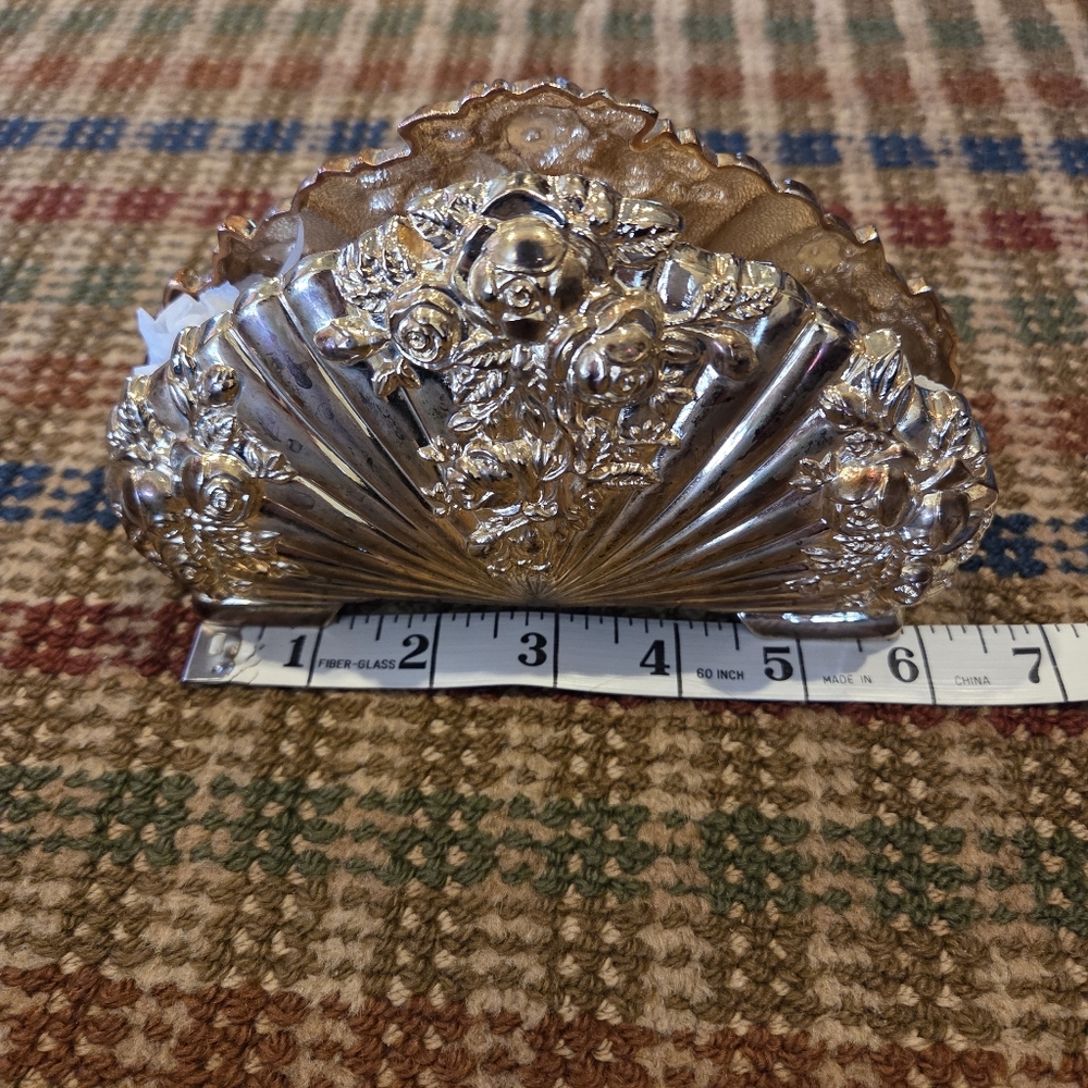 Royal Doulton Gold Plated Napkin Holder Old Country Roses Tableware Vintage RARE - Picture 13 of 13